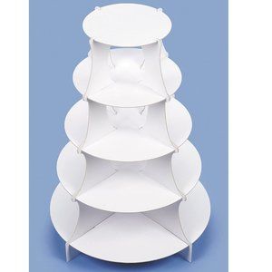 Victoria Lynn White Round Tiered Dessert Tower 15 x 20 Inches New Cupcakes Cake